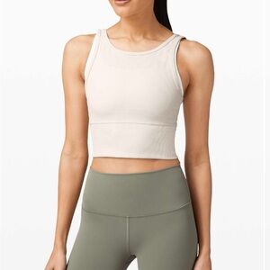 Lululemon Power Pivot Tank *Rib Light Ivory